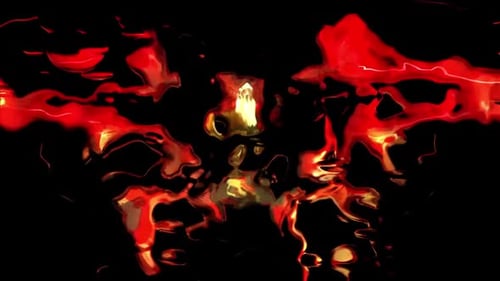 Abstract Liquid Red Background Digital Rendering