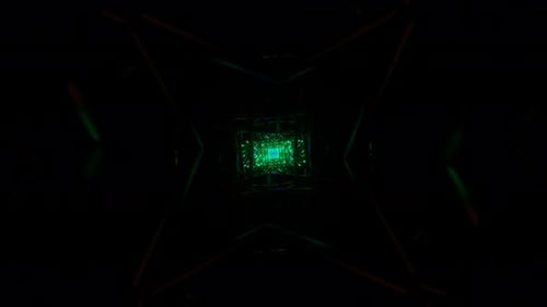 Multicolor Vibes Pulsate in a Hypnotic Neonlit VJ Loop Backdrop