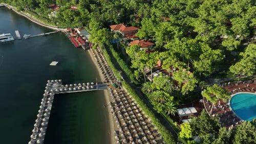 Luxury Beach Resort from Above