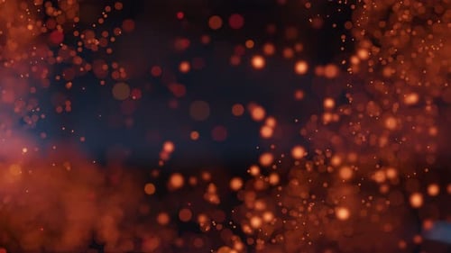 Warm Glowing Bokeh Particles Background Animation