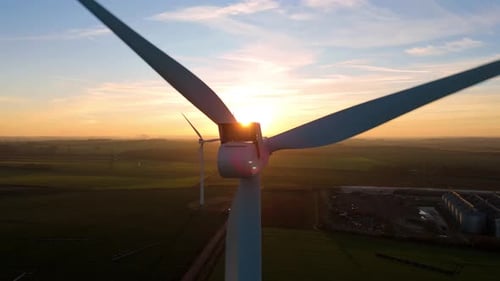 Sunrise at Bury St Edmunds Wind Turbine