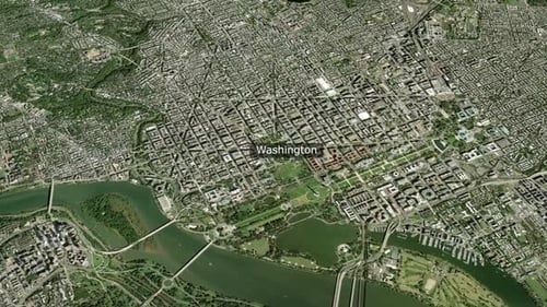 Washington City Zoom Map - USA
