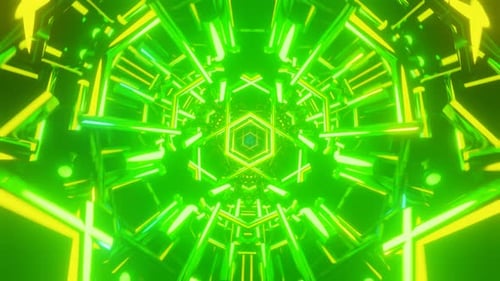 Abstract Neon Green Pulsating Futuristic Psychedelic Hypnotic VJ Seamless Loop Background
