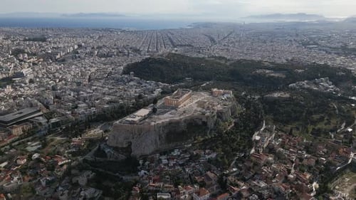 Aerial View of Athens and the Acropolis