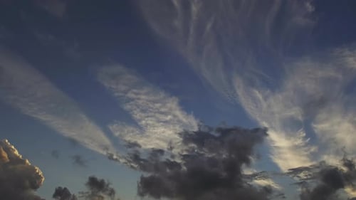 Timelapse with Beautiful Sunset Sky