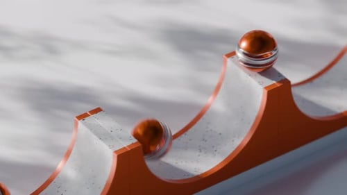 Animação 3D Slide Balls Loop