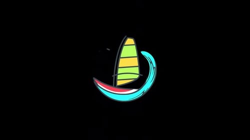 Animated Sketch Sailboat Logo Reveal