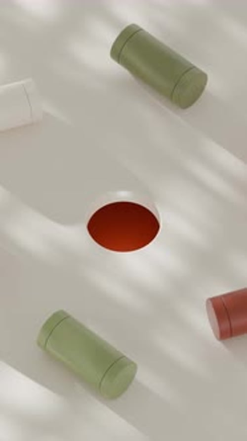 Rolling Cylinders 3D Loop Animation