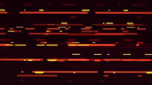 Abstract Glowing Horizontal Lines Data Stream Background Animation