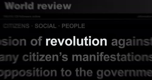 Revolution freedom rebel headline titles media seamless loop