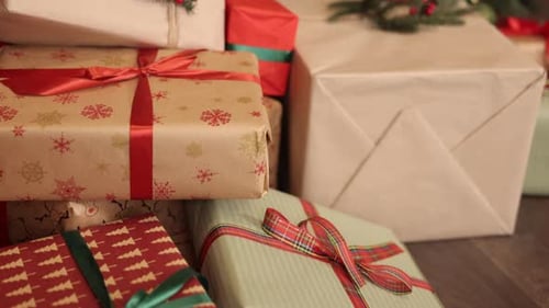 Beautiful Christmas Presents Under Decorated Christmas Tree
