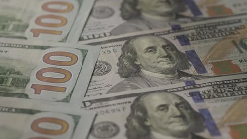 100 Dollar Bill Banknotes Cash Money Close Up
