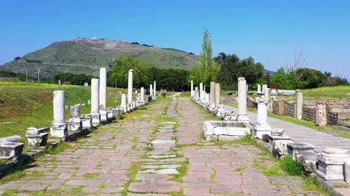 Asklepion Ancient City Drone Shooting