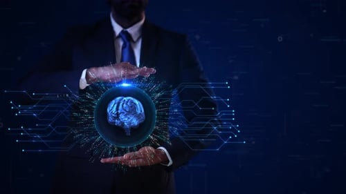 Man Revel Artificial Intelligence Technology Innovation and Advanced Business Strategies