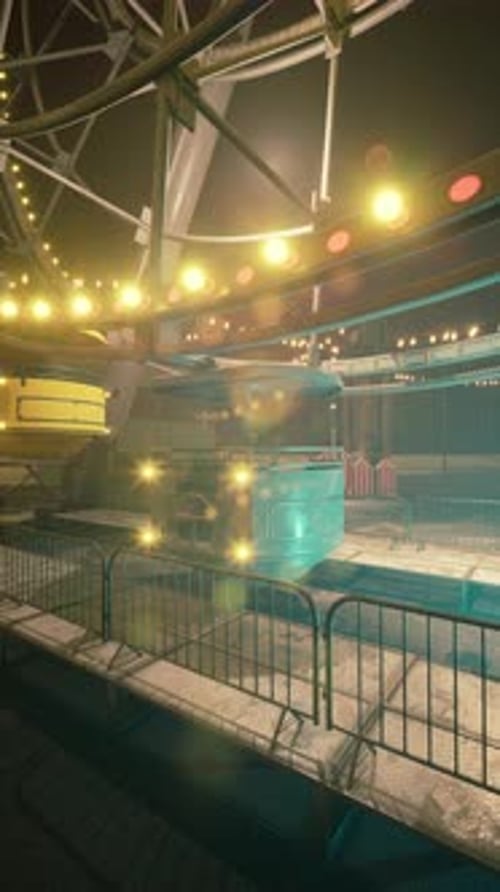 Night Lights at the Abandoned Amusement Park