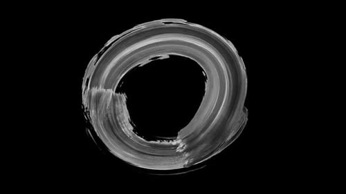 Hand-Painted Circular Brush Stroke Reveal