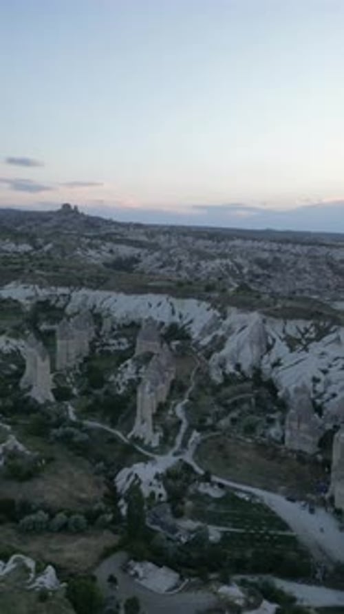 Aerial view of Cappadocia, Pasabaglari kapadokya, fairy chimneys Cappadocia, Turkey