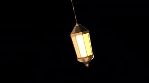 Schleife der arabischen Goldenen Ramadan-Laterne, Alpha-Kanal