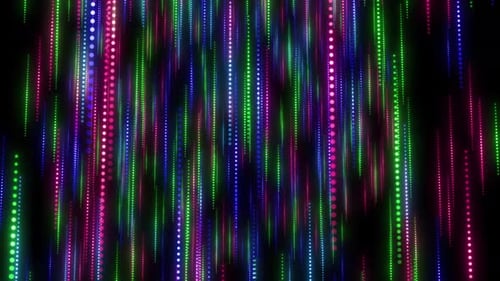 Falling Colorful Light Dots Abstract Particle Loop Background