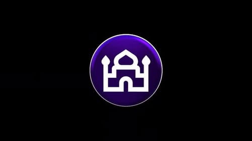 3D Rotating Mosque Icon for Ramadan and Eid Celebrations