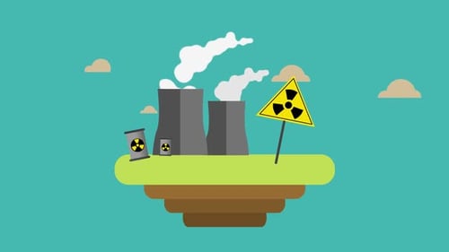 Nuclear Power Plant Animated Scene Motiongraphics