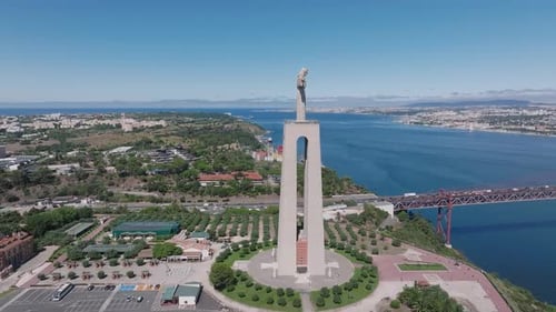 Aerial View of Sanctuary of Christ the King or Santuario De Cristo Rei