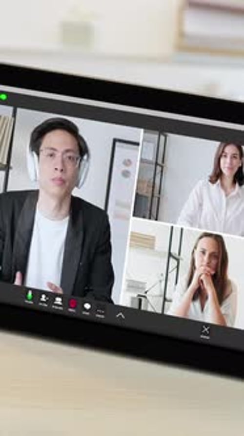 Group Video Call on Tablet Device