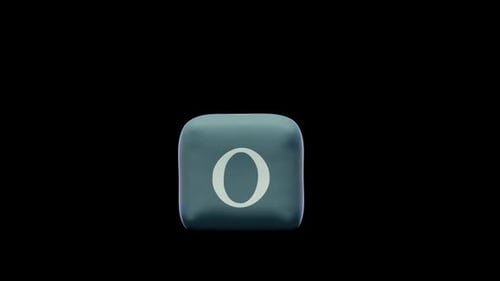 simulation of a rubber letter "O" followed by an explosion. has an alpha channel