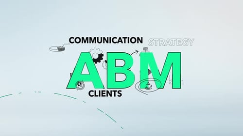 Infographic ABM Typography Background 4K
