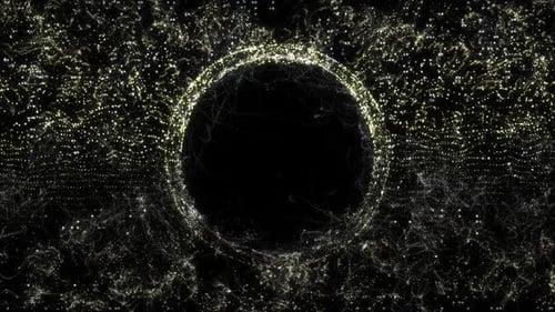 Radial Gold Particles Grid On Alpha