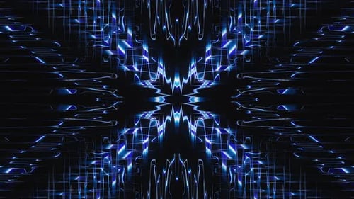 Abstract Blinking Blue Neon Arrows Dj Loop Animation Background