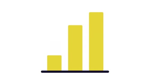 Animated column chart glyph color icon