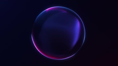 Stylized blue gradient sphere softly glowing in seamless 4K 60FPS loop