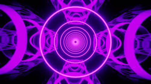 Purple Circle New Vj Loop Background With Mirrored Walls HD