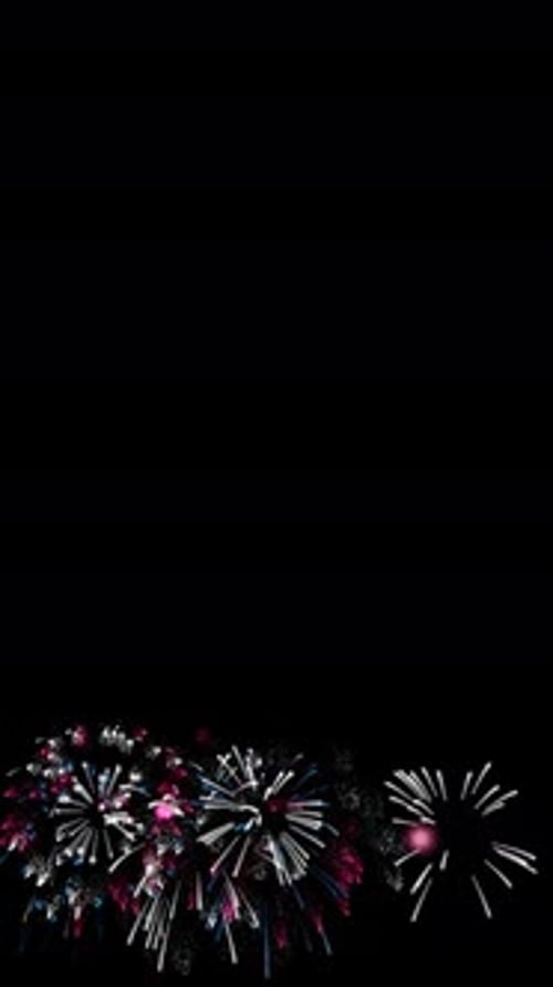 Looping Red White Blue Fireworks Explosions for Celebrations
