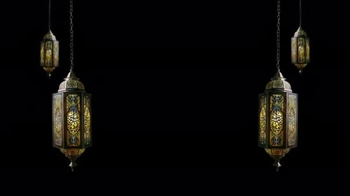 Ramadan Lantern With Alpha Channel Included Loop