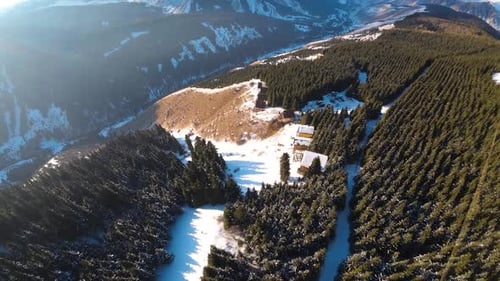 Chalet cottages in mountain resort