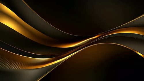 Elegant Golden Wavy Lines Animated Abstract Background