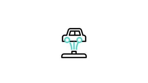 Animated Car Washing Service Icon