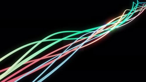 Colorful Glowing Futuristic Abstract Lines Animation