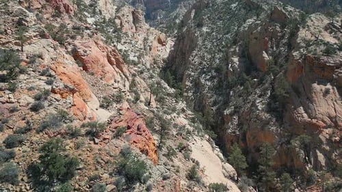 View of desert canyon near Escalante Utah during the summer