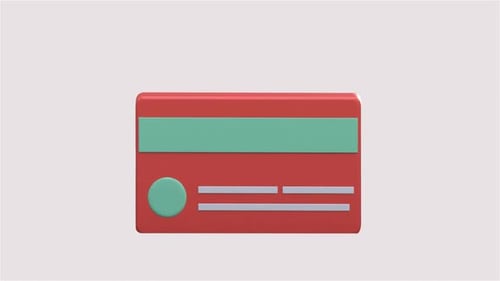 Animated 3d Bank Card with Alpha