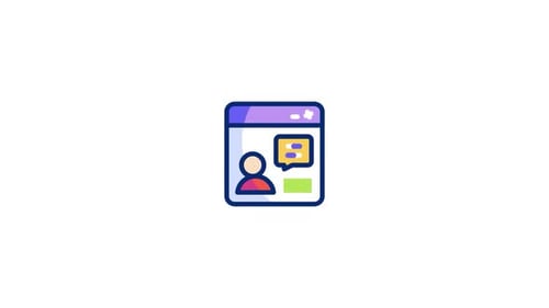 Animiertes Live-Chat-Symbol