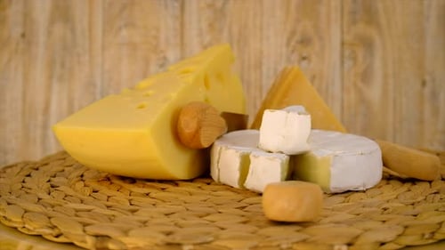 Assortment of Gourmet Cheese With Knives