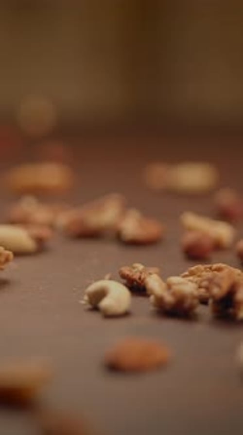 Assortment of Walnuts, Cashews and Almonds Close-Up