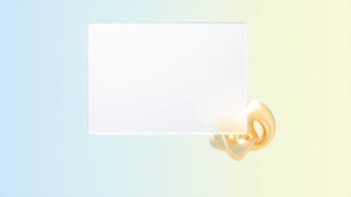 Blank Glass Trend Frame Morphism Mockup Able to Loop Endless