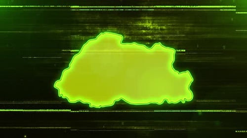 Carte numérique futuriste des problèmes du Bhoutan