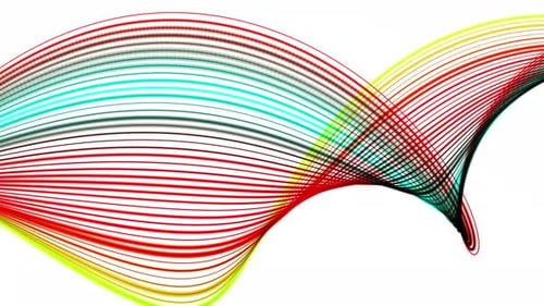 Dynamic Abstract Fluid Wave Lines Motion Graphic Background