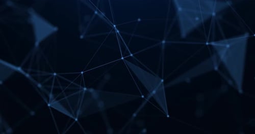 Futuristic Technology Network Connecting Dots and Lines