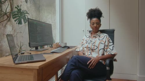 Portrait of Female IT Specialist at Work in the Office